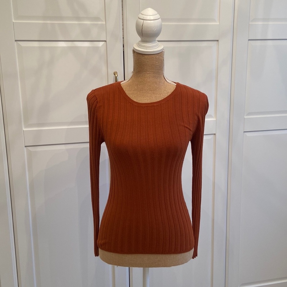ASOS Newlook sz 8 copper brown sweater ribbed